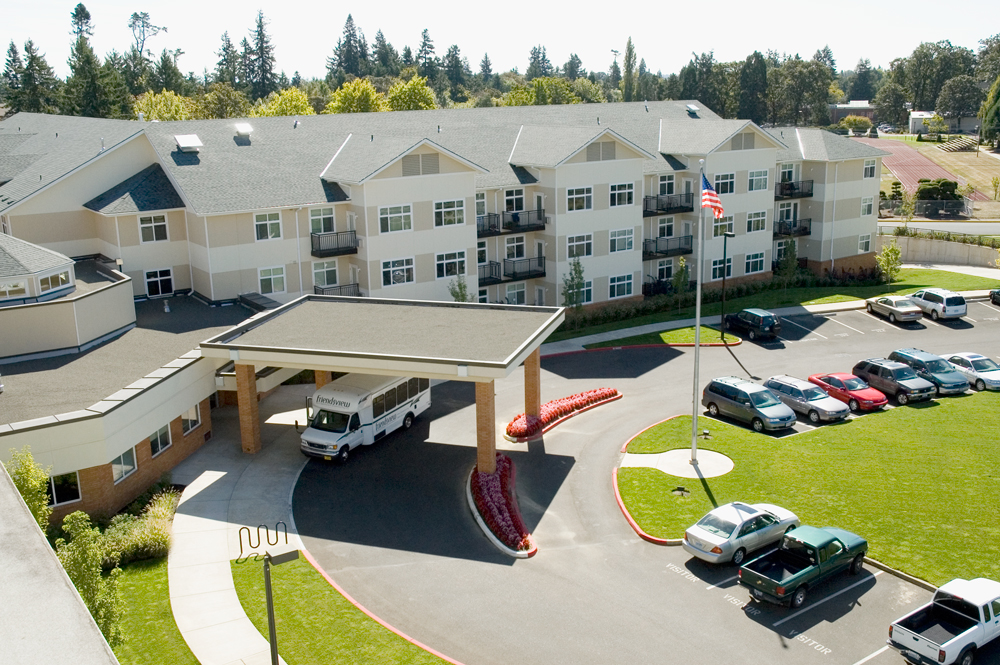 External photo of the entrance of Friendsview