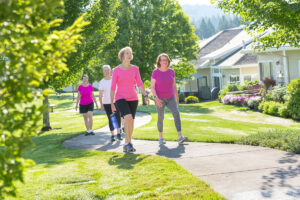 women group walking