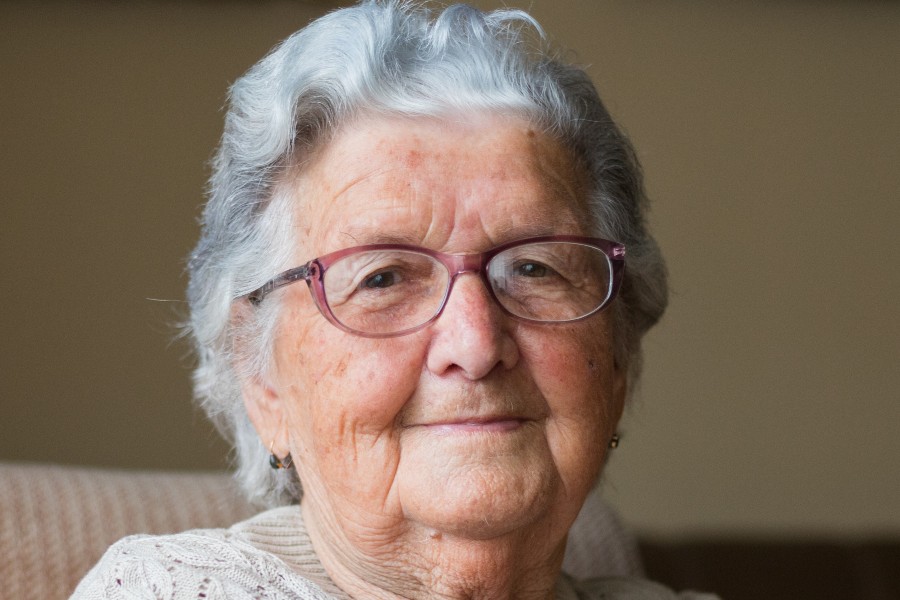 Senior woman posing for a picture