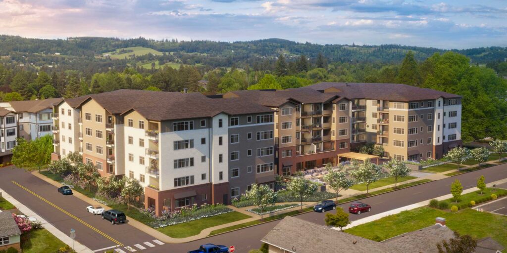 An artists rendering of Sutton Terrace at Friendsview